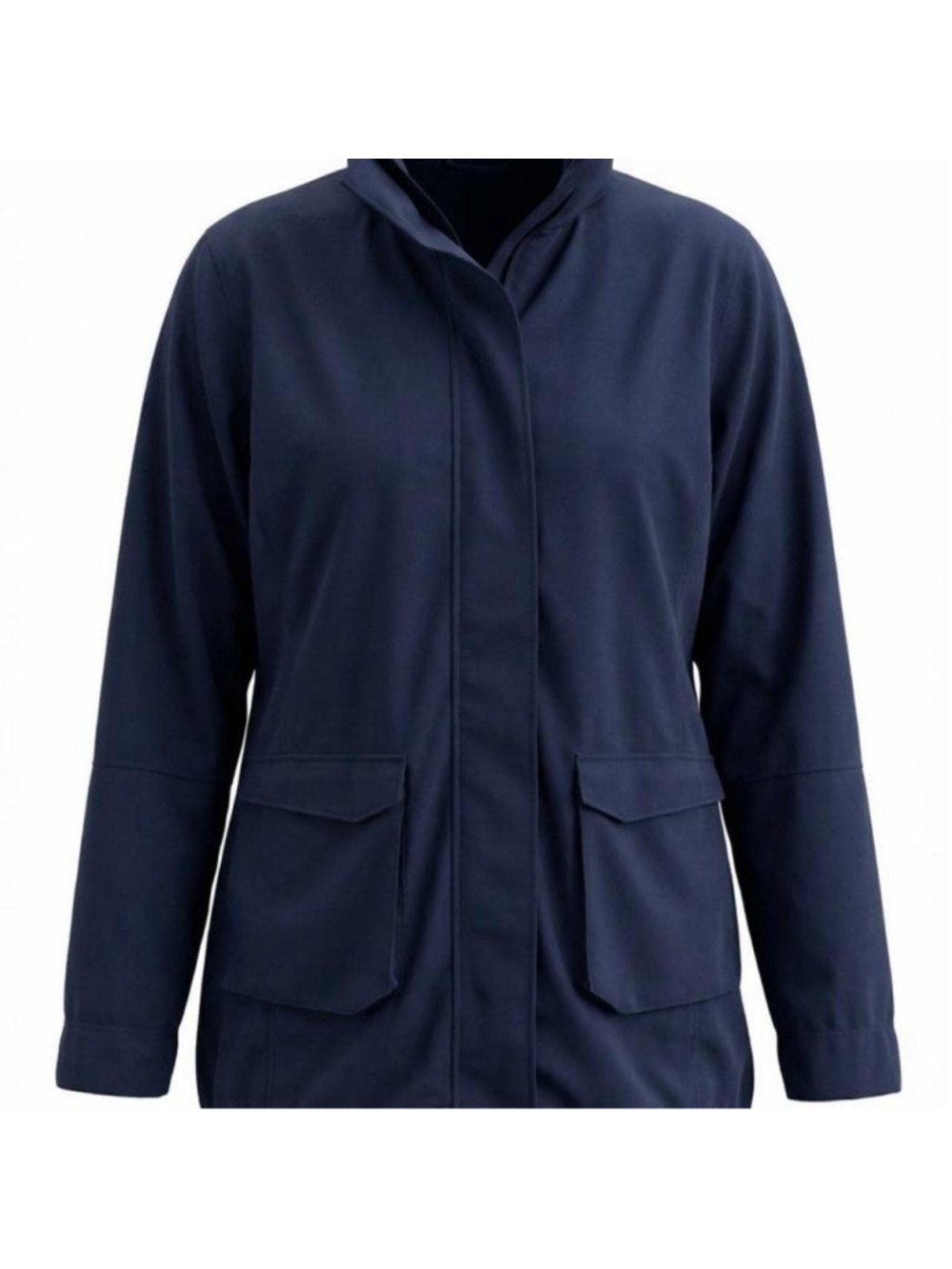 Mondetta Navy Blue Mid-Length Snap Zipper Jacket Long Sleeve Pockets XL